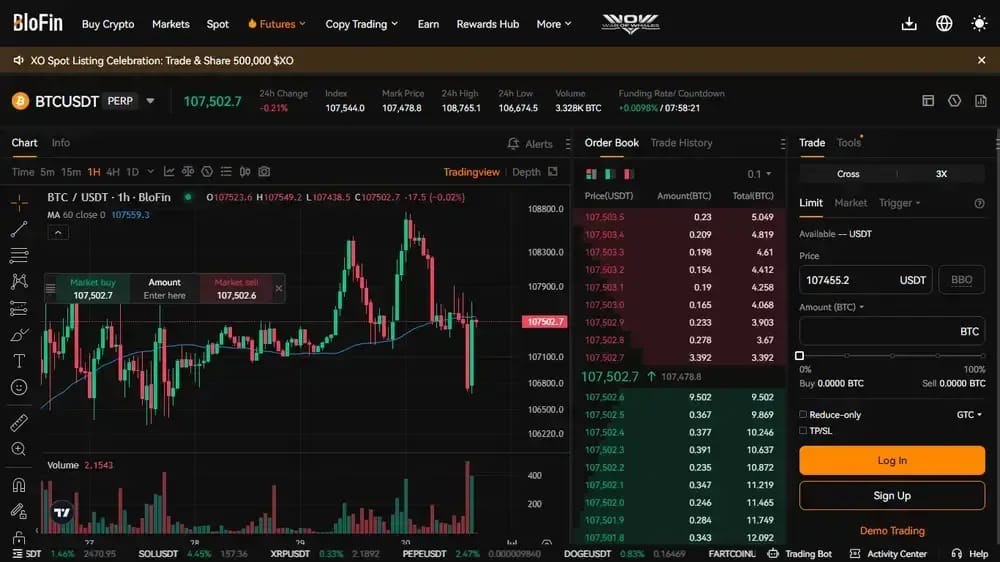 BloFin无KYC Perps