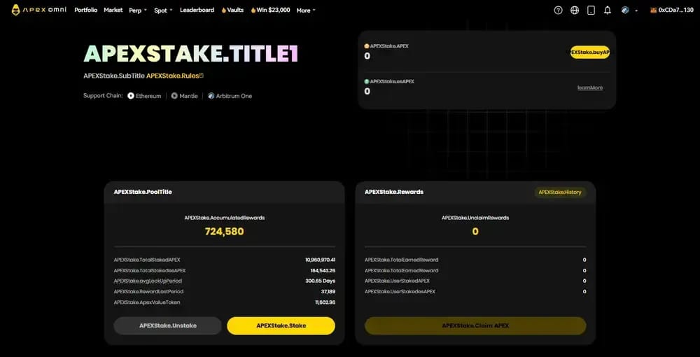 ApeX Staking