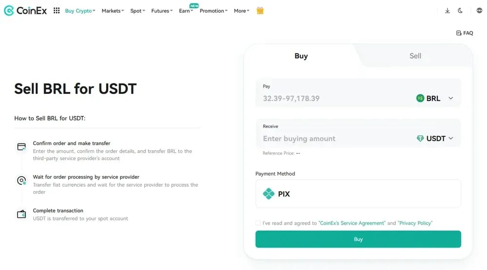 Countries and Currencies Supported by CoinEx