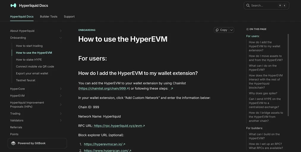 HyperEVM RPC Details (Mainnet)